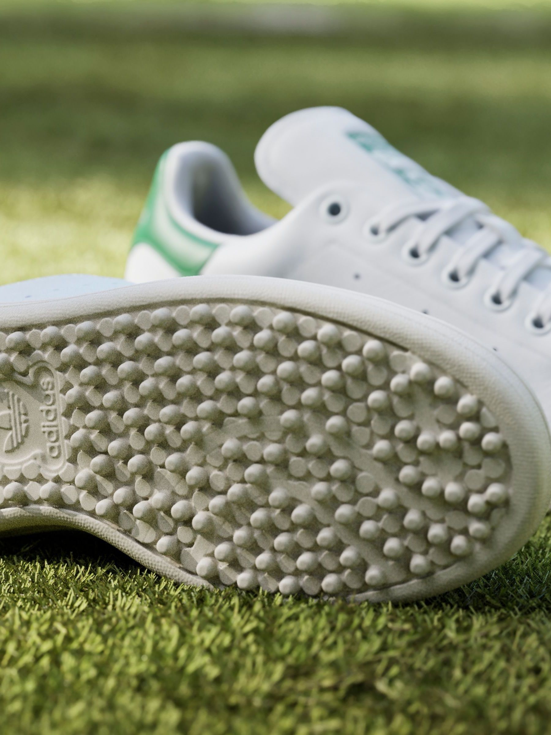 Buy adidas Golf White/Green Stan Smith Spikeless Trainers from the