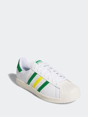 adidas Golf Superstar Spikeless White/Green Trainers - Image 1 of 9