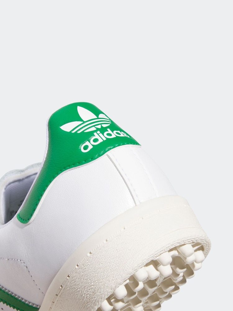 adidas Golf Superstar Spikeless White/Green Trainers - Image 6 of 9