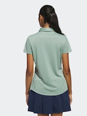 adidas Golf Womens Sage Green Solid Performance Short Sleeve Polo Shirt - Image 2 of 6