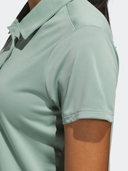 adidas Golf Womens Sage Green Solid Performance Short Sleeve Polo Shirt - Image 5 of 6
