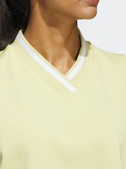 adidas Golf Light Yellow Go-To Sleeveless Polo Shirt - Image 4 of 6