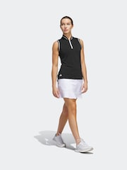 adidas Golf Ultimate365 Zip Black Polo Shirt - Image 3 of 7