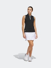 adidas Golf Ultimate365 Zip Black Polo Shirt - Image 4 of 7
