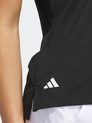 adidas Golf Ultimate365 Zip Black Polo Shirt - Image 6 of 7