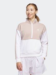 adidas Golf Half-Zip Taupe Brown Jacket - Image 1 of 6