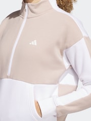 adidas Golf Half-Zip Taupe Brown Jacket - Image 4 of 6