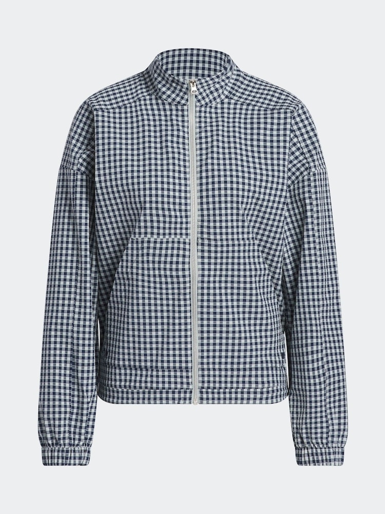 adidas Golf Navy Ultimate365 Gingham Jacket - Image 7 of 7