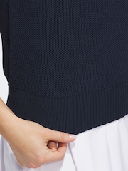adidas Golf Navy Ultimate365 Knit Tour Vest - Image 5 of 6