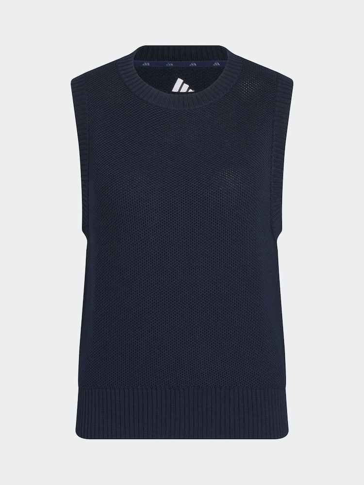adidas Golf Navy Ultimate365 Knit Tour Vest - Image 6 of 6