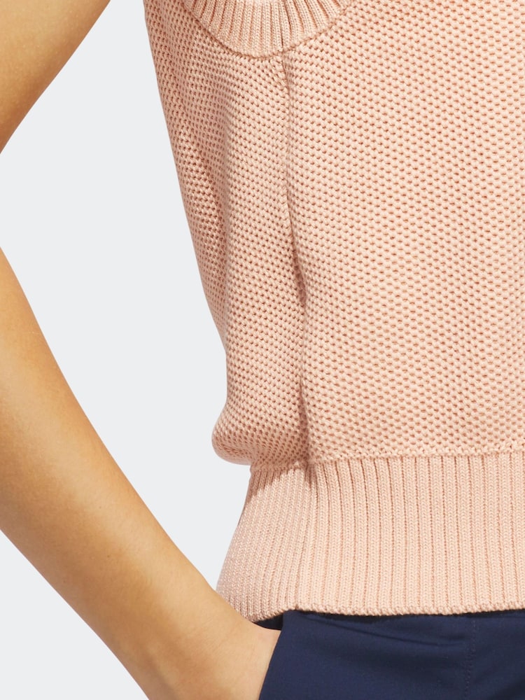 adidas Golf Coral Pink Ultimate365 Knit Tour Vest - Image 4 of 6