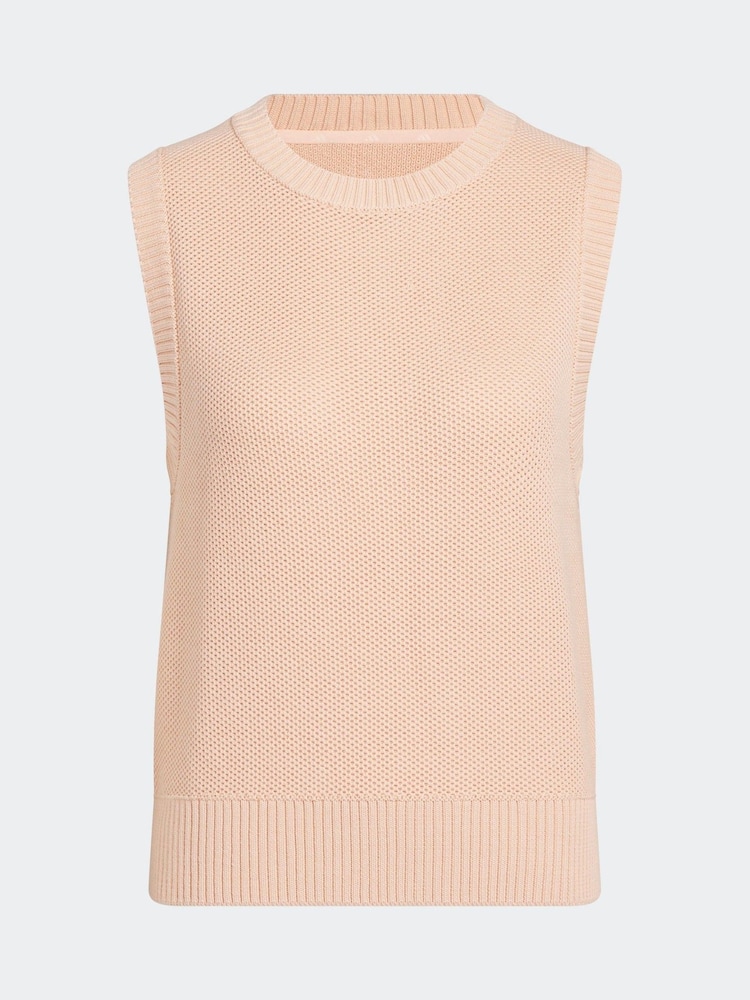 adidas Golf Coral Pink Ultimate365 Knit Tour Vest - Image 6 of 6