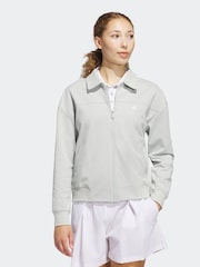 adidas Golf Silver Go-To Twistknit Jacket - Image 1 of 7