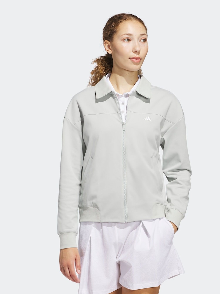 adidas Golf Silver Go-To Twistknit Jacket - Image 1 of 7