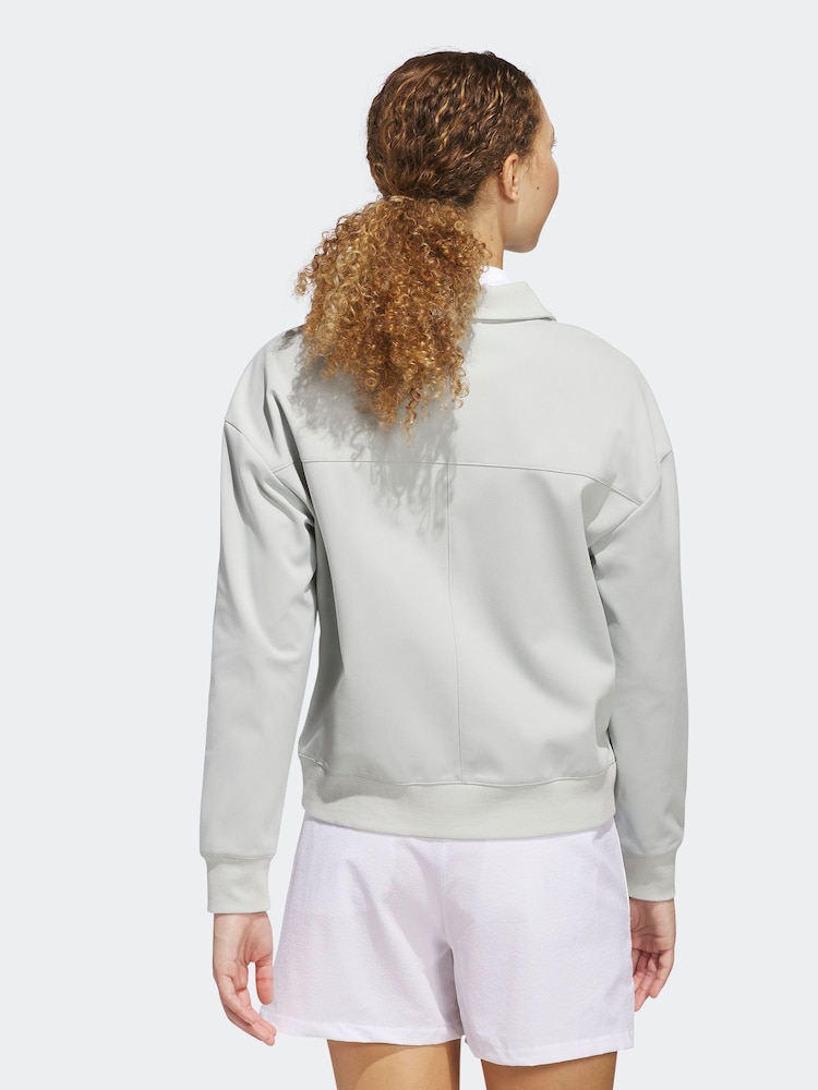 adidas Golf Silver Go-To Twistknit Jacket - Image 2 of 7