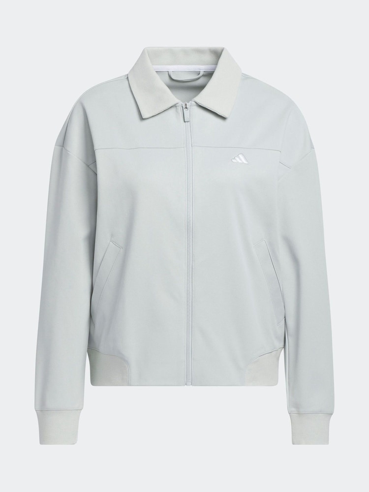 adidas Golf Silver Go-To Twistknit Jacket - Image 7 of 7