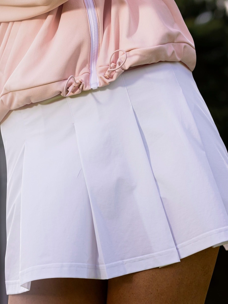 adidas Golf Womens Ultimate365 Tour Pleated White Skirt - Image 2 of 11 adidas Golf Womens Ultimate365 Tour Pleated White Skirt - Image 2 of 11