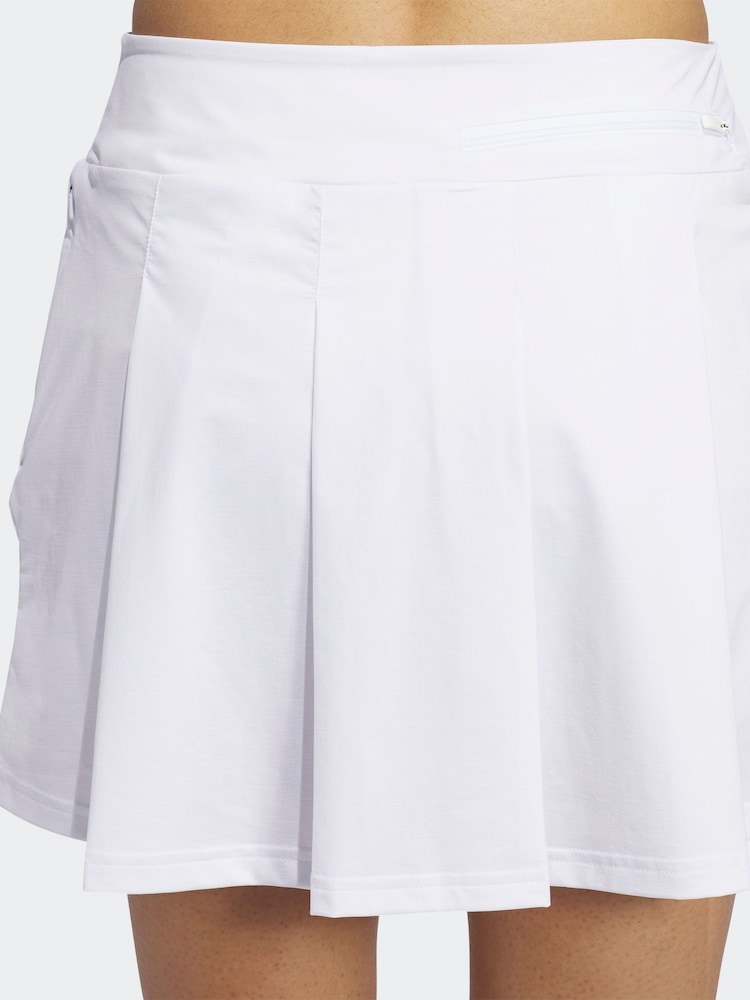 adidas Golf Womens Ultimate365 Tour Pleated White Skirt - Image 6 of 7
