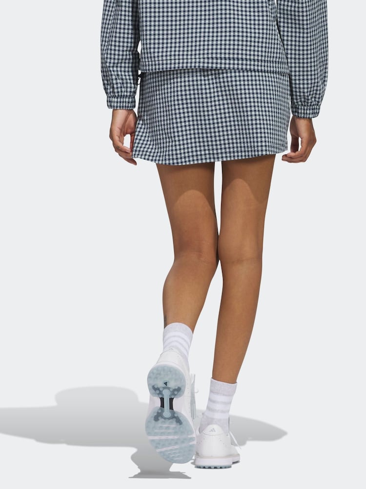 adidas Golf Navy Ultimate 365 Gingham Skirt - Image 2 of 7