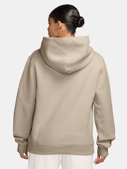 Nike Brown Studio Fleece Pullover Hoodie - Image 2 of 3