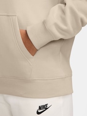 Nike Brown Studio Fleece Pullover Hoodie - Image 3 of 3