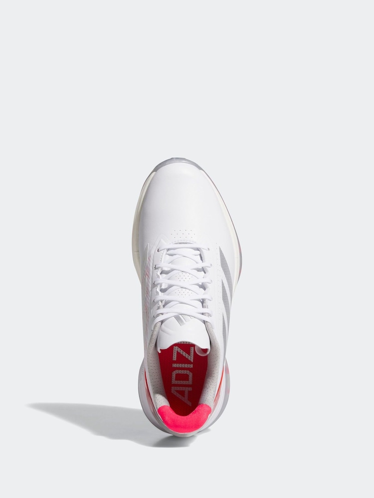 adidas Golf White/Silver Adizero ZG Spikeless Trainers - Image 6 of 9