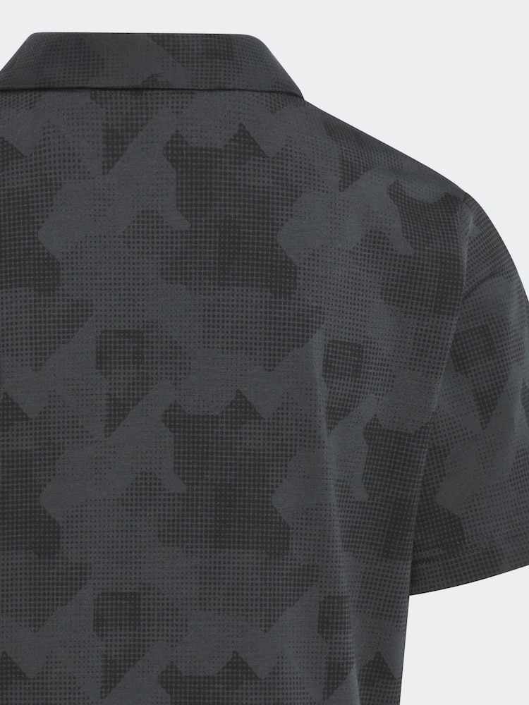 adidas Golf Kids Printed Scripted Polo Shirt - Image 5 of 5