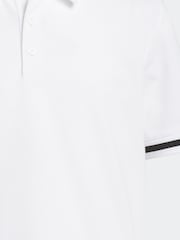 adidas Golf Kids Piqué Club White Polo Shirt - Image 3 of 5