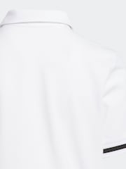 adidas Golf Kids Piqué Club White Polo Shirt - Image 5 of 5