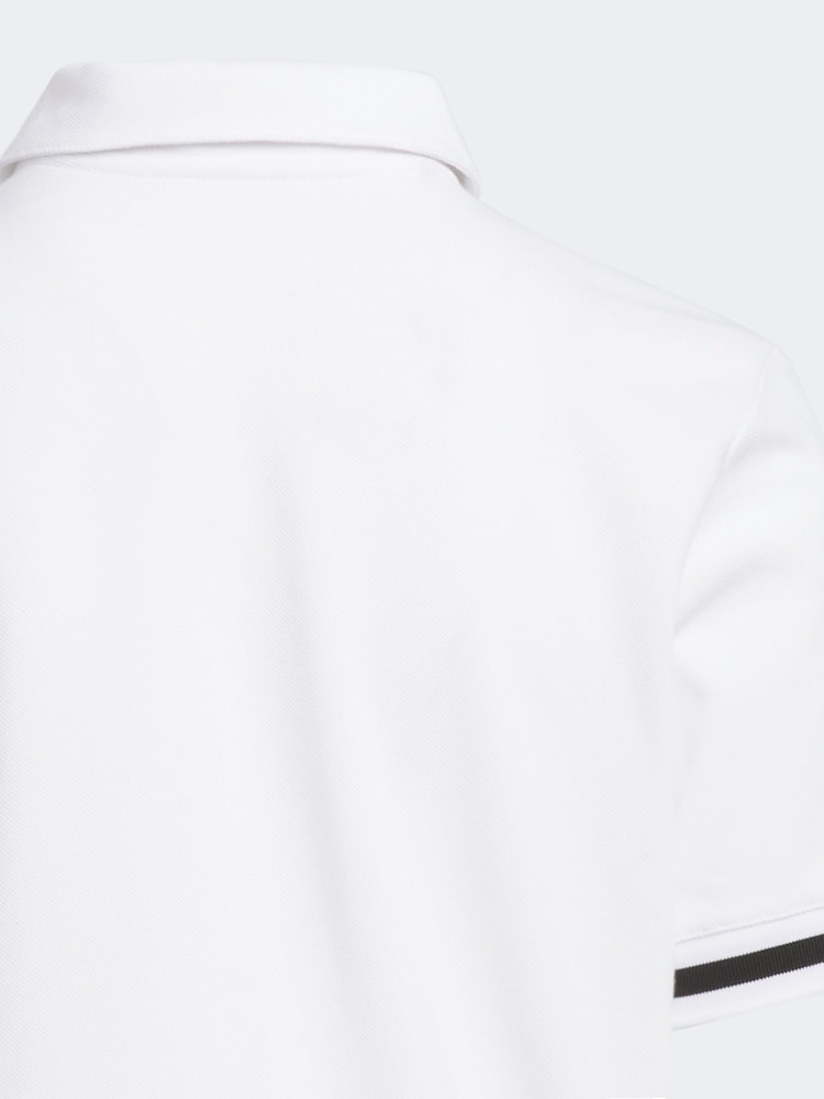 adidas Golf Kids Piqué Club White Polo Shirt - Image 5 of 5