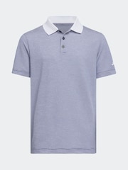 adidas Golf Kids Purple Ottoman Striped Short Sleeve Polo Shirt - Image 1 of 5