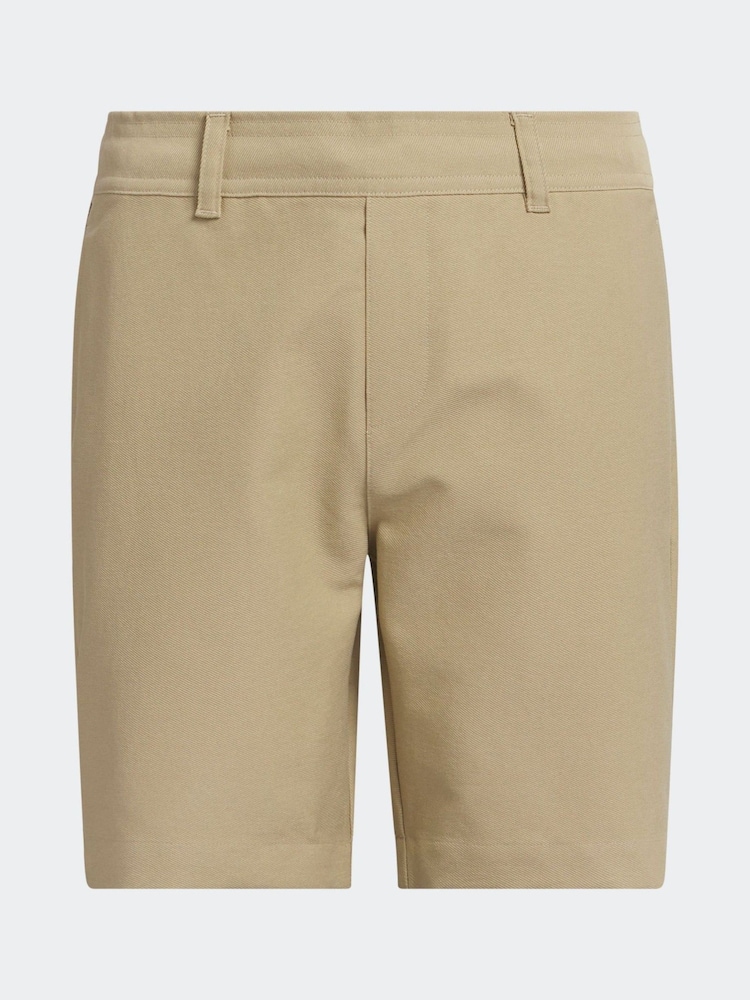 adidas Golf Kids Twistweave Taupe Brown Shorts - Image 1 of 1 adidas Golf Kids Twistweave Taupe Brown Shorts - Image 1 of 1
