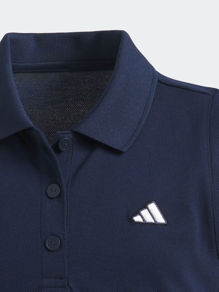 adidas Golf Kids Navy Piqué Club Dress - Image 6 of 8