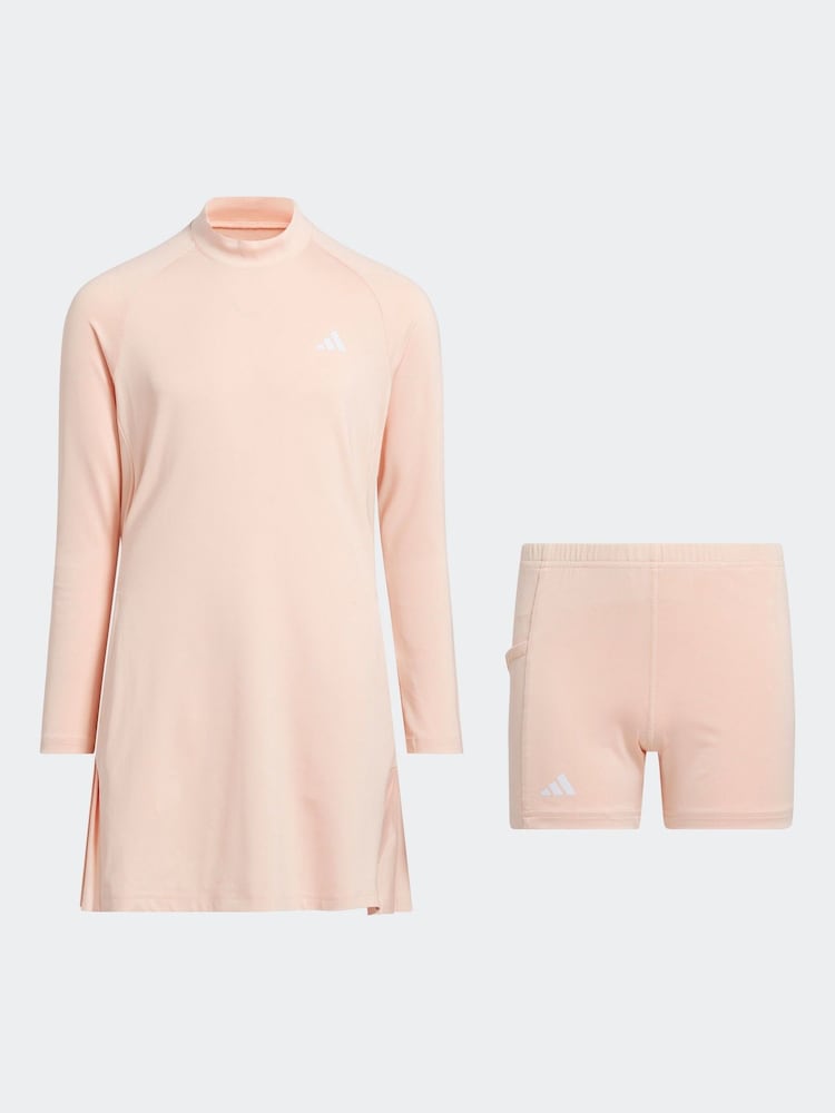 adidas Golf Kids Coral Pink AEROREADY Long Sleeve Dress - Image 1 of 8