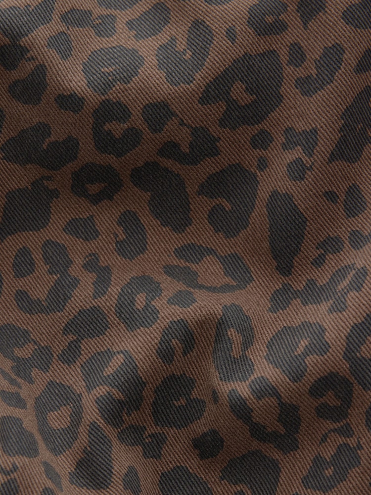 Leopard Hourglass Leopard Print Wide Leg 100% Cotton Jeans - Image 9 of 9