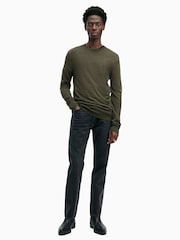 AllSaints Green Mode Merino Crew Jumper - Image 3 of 5