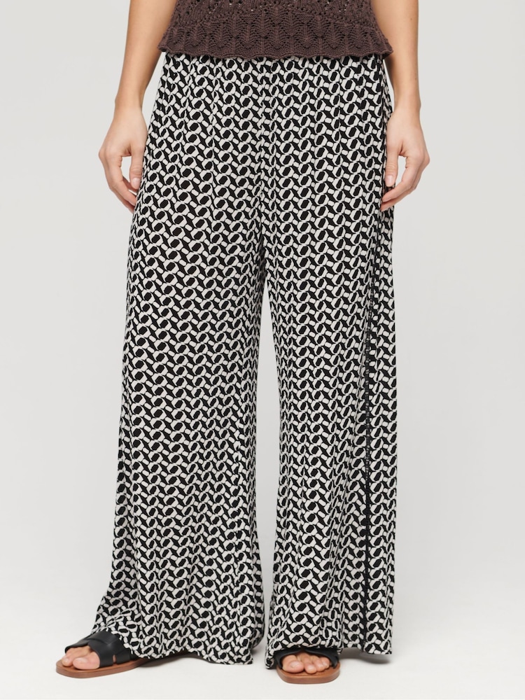 Superdry Black Beach Trousers - Image 1 of 4