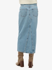 Superdry Blue Denim Split Maxi Skirt - Image 4 of 4