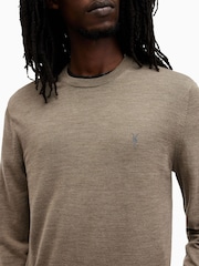 AllSaints Taylor Green Mode Merino Crew Jumper - Image 2 of 7