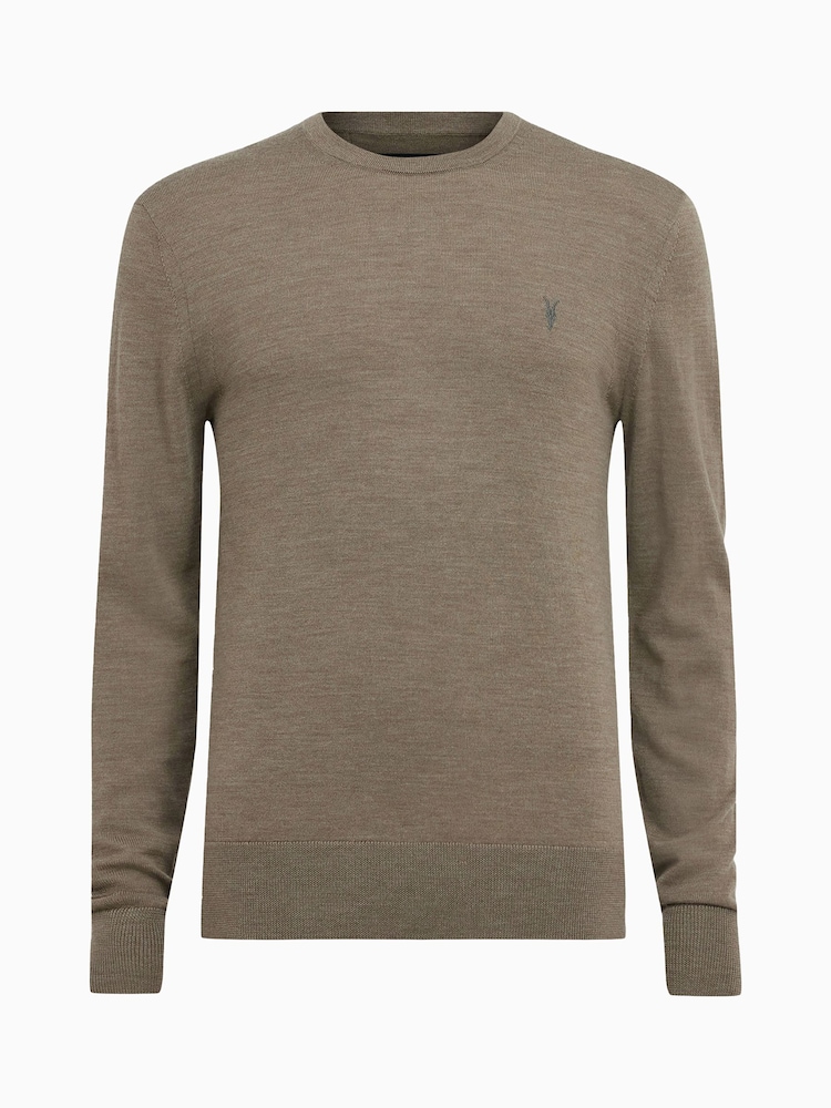 AllSaints Taylor Green Mode Merino Crew Jumper - Image 7 of 7
