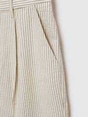Mango Cream Straight Striped Trousers - Image 4 of 5