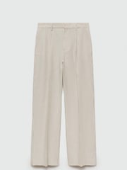 Mango Cream Straight Striped Trousers - Image 5 of 5