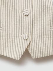 Mango Cream Striped Gilet - Image 7 of 7