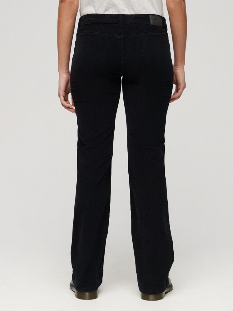 Superdry Black Low Rise Cord Flare Jeans - Image 2 of 5