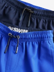 Cobalt Blue and Navy Swim Shorts 2 Pack (1.5-16yrs) - Image 5 of 7