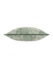 Morris & Co. Leaf Green Marigold Jacquard Piped Cushion - Image 3 of 4