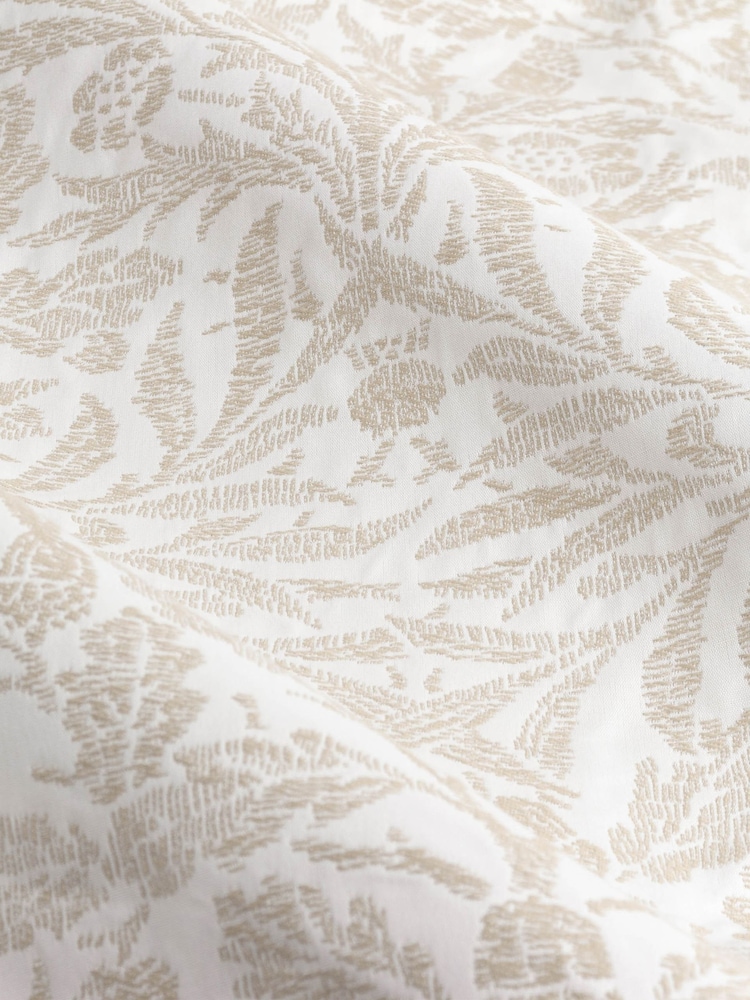 Morris & Co. Ivory Acorn Tonal Jacquard Pencil Pleat Curtains - Image 5 of 5 Morris & Co. Ivory Acorn Tonal Jacquard Pencil Pleat Curtains - Image 5 of 5