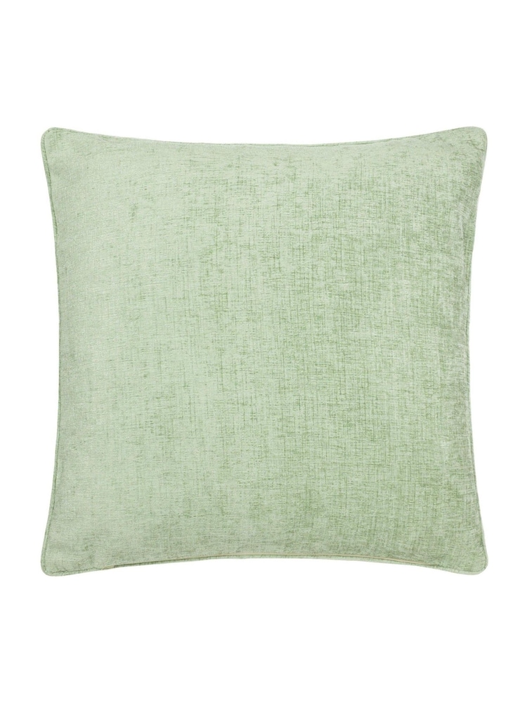 Morris & Co. Sunflower Stone Snakeshead Jacquard Chenille Piped Cushion - Image 2 of 4
