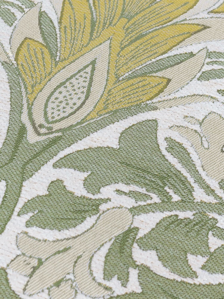 Morris & Co. Sunflower Stone Snakeshead Jacquard Chenille Piped Cushion - Image 4 of 4