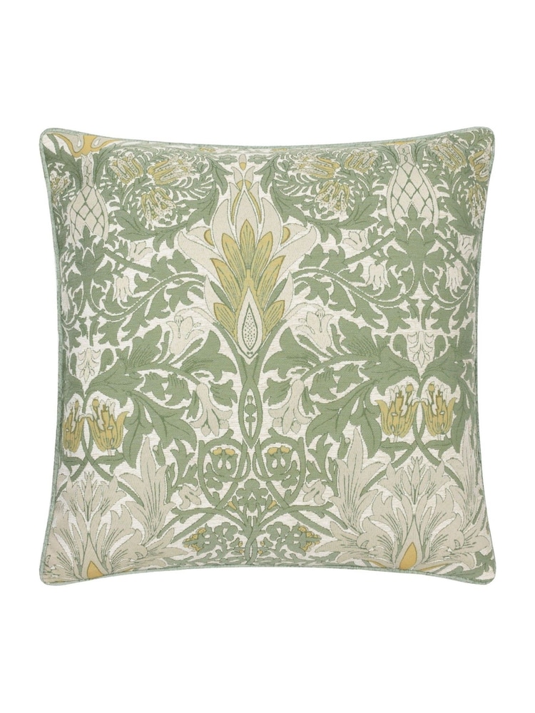 Morris & Co. Sunflower Stone Snakeshead Jacquard Chenille Piped Cushion - Image 4 of 4 Morris & Co. Sunflower Stone Snakeshead Jacquard Chenille Piped Cushion - Image 4 of 4
